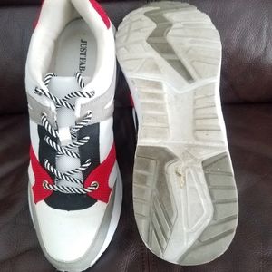 Just Fab tri-color sneakers Size 10.5 Gently worn